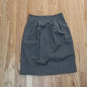 Vintage Wool Skirt Gray